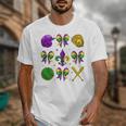 Mardi Gras Baseball Coquette Bow Fat Tuesday Parade Girls Unisex T-Shirt Mardi Gras Baseball Coquette Bow Fat Tuesday Parade Girls Unisex T-Shirt