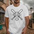 Minimalist Baseball Clean Sports Graphic Tee For Fan Players Unisex T-Shirt