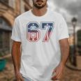 Number 67 USA Raglan Baseball Tee Unisex T-Shirt Number 67 USA Raglan Baseball Tee Unisex T-Shirt