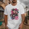 Punk Girl With Anger Kanji And Baseball Bat Unisex T-Shirt Punk Girl With Anger Kanji And Baseball Bat Unisex T-Shirt