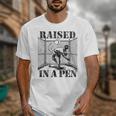 Raised In a Pen Baseball Pitcher Saying Bullpen Unisex T-Shirt Raised In a Pen Baseball Pitcher Saying Bullpen Unisex T-Shirt