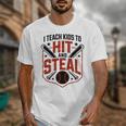 I Teach Kids To Hit And Steal Baseball Softball Coach Premium Tri-Blend Unisex T-Shirt I Teach Kids To Hit And Steal Baseball Softball Coach Premium Tri-Blend Unisex T-Shirt