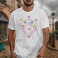 Valentine Heart Love Cute Baseball Softball Lover Sayings Unisex T-Shirt