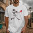Valentines Baseball Batter Heart Player Silhouette Premium Tri-Blend Unisex T-Shirt Valentines Baseball Batter Heart Player Silhouette Premium Tri-Blend Unisex T-Shirt