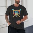 10 Years Old 10th Birthday Baseball Ice Cream Dripping Boys Unisex T-Shirt 10 Years Old 10th Birthday Baseball Ice Cream Dripping Boys Unisex T-Shirt