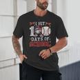 100 Days Of School Dabbing Baseball Hit Student Kids Boys Unisex T-Shirt