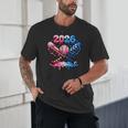 2026 American Flag Baseball Ice Cream Drip Bats Boys Unisex T-Shirt 2026 American Flag Baseball Ice Cream Drip Bats Boys Unisex T-Shirt