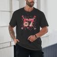 6 7 Melting Number Arrow Baseball Drip Valentine's Day Unisex T-Shirt