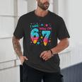 I Was 6 Now I'm 7 67 Birthday Baseball Drip 7 Year Old Unisex T-Shirt I Was 6 Now I'm 7 67 Birthday Baseball Drip 7 Year Old Unisex T-Shirt