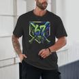 67 Baseball Drip Effect Urban Tee Style 6-7 Meme Graphic Unisex T-Shirt