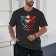 American Baseball Drip Graffiti Ball And Bat Unisex T-Shirt