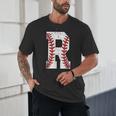 Baseball Alphabet Monogram Initial Letter R Unisex T-Shirt Baseball Alphabet Monogram Initial Letter R Unisex T-Shirt