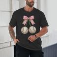 Baseball Girls Women Coquette Pink Bow Baseball Unisex T-Shirt Baseball Girls Women Coquette Pink Bow Baseball Unisex T-Shirt