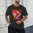 Baseball Heart Valentine Baseball Ice Cream Drip Boys Girls Unisex T-Shirt Baseball Heart Valentine Baseball Ice Cream Drip Boys Girls Unisex T-Shirt