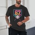Baseball Ice Cream Drip Number 67 Player 67th Birthday Men Unisex T-Shirt