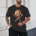 Baseball Ice Cream Drip Style Melting Ice Cream Youth Teen Unisex T-Shirt
