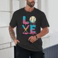 Baseball Love Drip Ice Cream Colorful Baseball Unisex T-Shirt