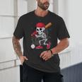 Baseball Skeleton Halloween Playing Unisex T-Shirt Baseball Skeleton Halloween Playing Unisex T-Shirt