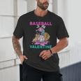 Baseball Is My Valentine Ice Cream Drip Crossed Bats Sport Unisex T-Shirt