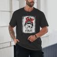 Bleached Tia Life Soccer Messy Bun Baseball Game Day Unisex T-Shirt Bleached Tia Life Soccer Messy Bun Baseball Game Day Unisex T-Shirt
