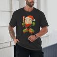 Ice Cream Drip Baseball Christmas Baseball Drip Candy Cane Unisex T-Shirt Ice Cream Drip Baseball Christmas Baseball Drip Candy Cane Unisex T-Shirt