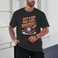 Just A Boy Who Loves Baseball Player Kids Unisex T-Shirt