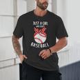 Just A Girl Who Loves Baseball Cute Retro Baseball Lover Unisex T-Shirt