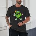 Lucky Shamrock Playing Baseball St Patrick's Kids Boys Unisex T-Shirt Lucky Shamrock Playing Baseball St Patrick's Kids Boys Unisex T-Shirt