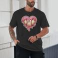 Melting Baseball Drip Heart Softball Player Lover Ice Cream Unisex T-Shirt