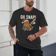 Oh Snap Gingerbreadman Christmas Baseball Humor Unisex T-Shirt