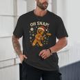 Oh Snap Gingerbreadman Christmas Baseball Unisex T-Shirt