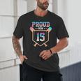 Proud Mom Baseball Player Number 15 Ice Cream Drip Unisex T-Shirt