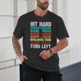 Retro Hit Hard Run Fast Turn Left Baseball Lover Unisex T-Shirt Retro Hit Hard Run Fast Turn Left Baseball Lover Unisex T-Shirt