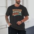 Weekends Coffee Baseball Retro Vibes Unisex T-Shirt