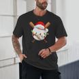 Santa Sports For Men Boys Christmas Baseball Player Unisex T-Shirt Santa Sports For Men Boys Christmas Baseball Player Unisex T-Shirt
