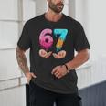 Six Seven 6-7 Baseball Ice Cream Drip 67 Meme Hands Unisex T-Shirt Six Seven 6-7 Baseball Ice Cream Drip 67 Meme Hands Unisex T-Shirt