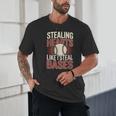 Stealing Hearts Like I Steal Bases Baseball Valentine Retro Unisex T-Shirt