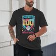 I Survived 100 Days Of School Baseball Drip Students Teacher Unisex T-Shirt I Survived 100 Days Of School Baseball Drip Students Teacher Unisex T-Shirt