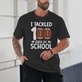 I Tackled 100 Days Of School Baseball Player Kids Teacher Unisex T-Shirt
