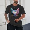 Valentines Baseball Heart Dripping Ice Cream Gen Z Alpha Unisex T-Shirt
