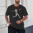 Valentines Day Baseball Batter Silhouette Heart Men Boy Kids Unisex T-Shirt Valentines Day Baseball Batter Silhouette Heart Men Boy Kids Unisex T-Shirt