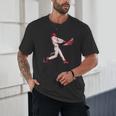 Valentines Day Baseball Batter Silhouette Heart For Men Boys Unisex T-Shirt
