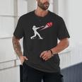 Valentines Day Baseball Batter Silhouette Heart Unisex T-Shirt Valentines Day Baseball Batter Silhouette Heart Unisex T-Shirt