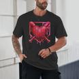 Valentines Day Baseball Red Heart Dab Boys Girls Kids Unisex T-Shirt