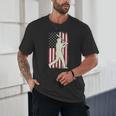 Vintage American Flag Baseball Batter Patriotic Home Run Unisex T-Shirt Vintage American Flag Baseball Batter Patriotic Home Run Unisex T-Shirt