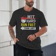 Women's Hit Hard Run Fast Turn Left Baseball Quote Fan Coach Unisex T-Shirt Women's Hit Hard Run Fast Turn Left Baseball Quote Fan Coach Unisex T-Shirt