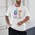 67 Meme Baseball Kids Girls Humor Number 6 7 Unisex T-Shirt