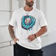 Baseball Drip Ice Cream Sprinkles Baseball Player Premium Tri-Blend Unisex T-Shirt