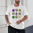 Mardi Gras Baseball Coquette Bow Fat Tuesday Parade Girls Unisex T-Shirt Mardi Gras Baseball Coquette Bow Fat Tuesday Parade Girls Unisex T-Shirt
