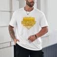 Strike Out Childhood Cancer Boys Baseball Drip Gold Ribbon Unisex T-Shirt